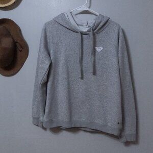 Roxy Grey Logo Print Hoodie